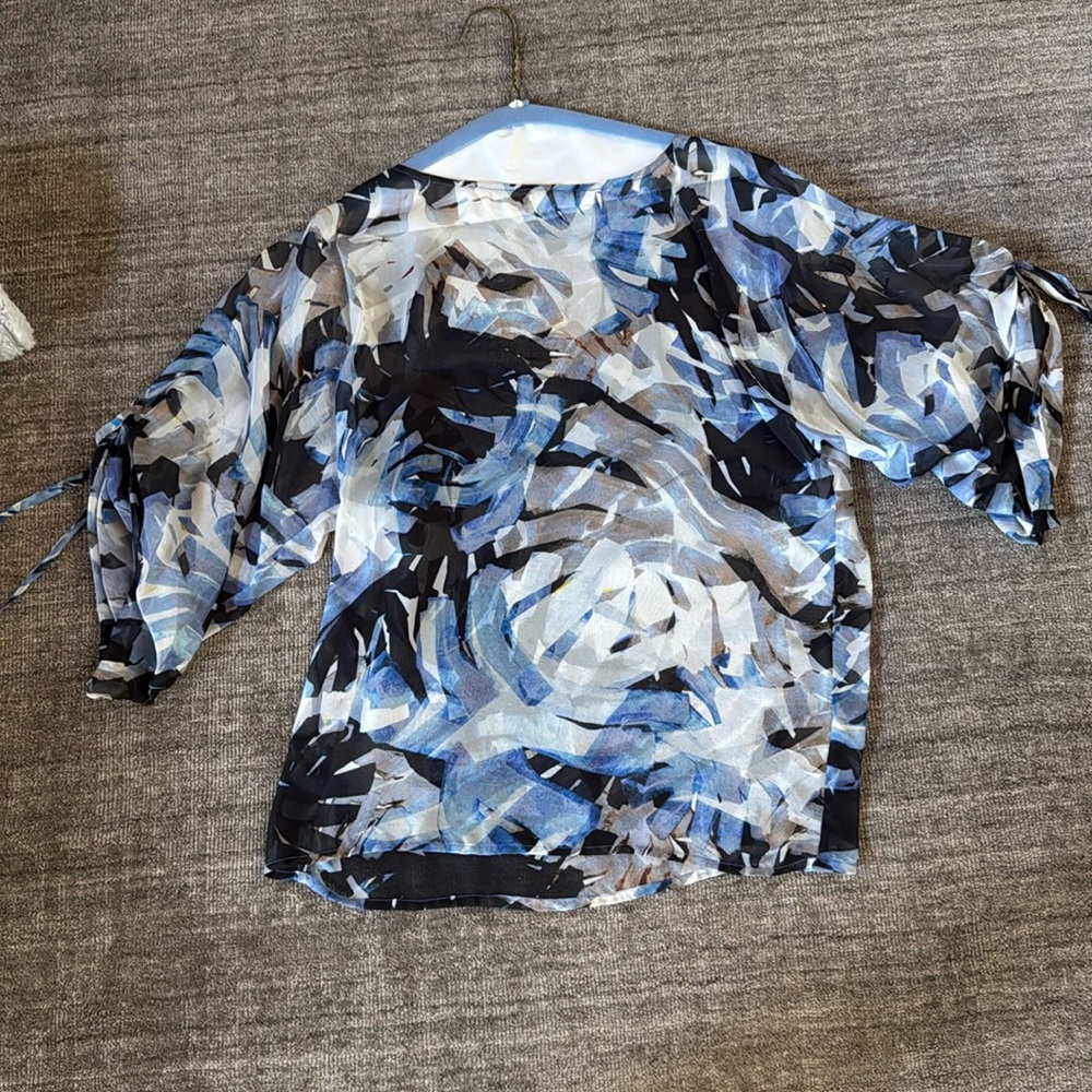 100% silk Sheer top